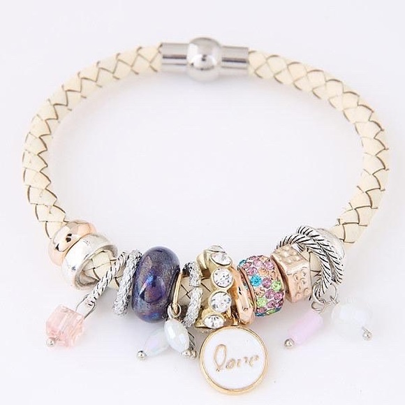 Charm Bracelet-Leather - Picture 1 of 4